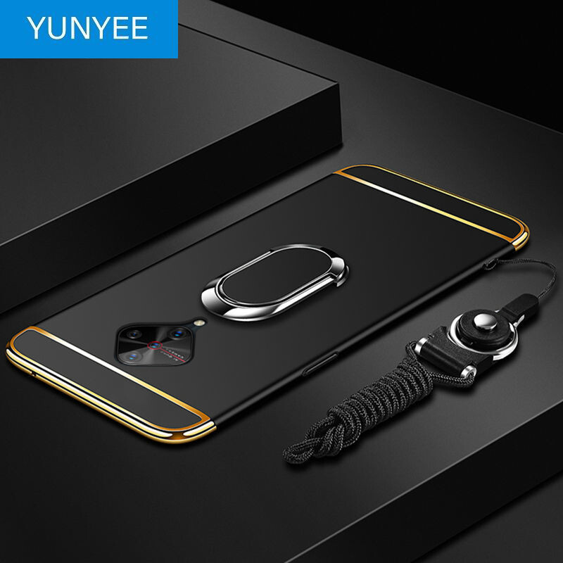 Yunyee for vivo s1 pro vivo s1 phone case, 3 in 1 luxury hard case back cover coverage removable for vivo s1 pro case