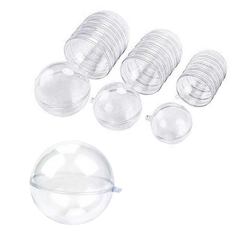 15pairs of 30pcs of plastic ball hollow ball Christmas decoration hanging ball shopping mall sky window transparent ball
