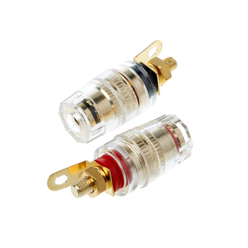 1 Pair 4mm Binding Post Terminal Speaker Test Banana Plug Socket Connector Amplifier Speaker
