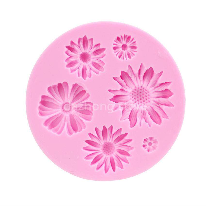 DZS Silicone Fondant Molder Daisy Hình (Hồng)