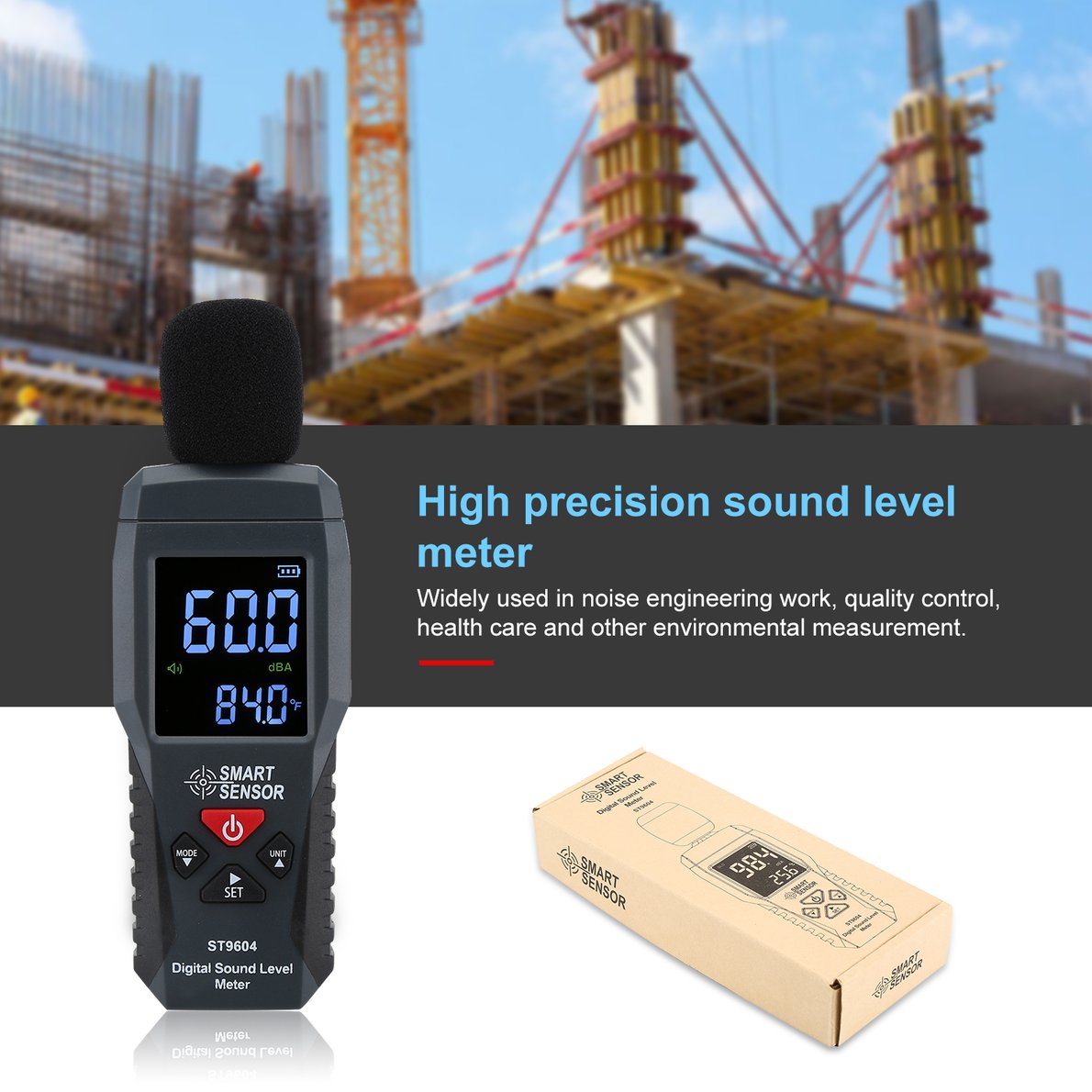 Top Sale ST9604 Sound Level Meters Decibel Meter Logger Noise Detector ...