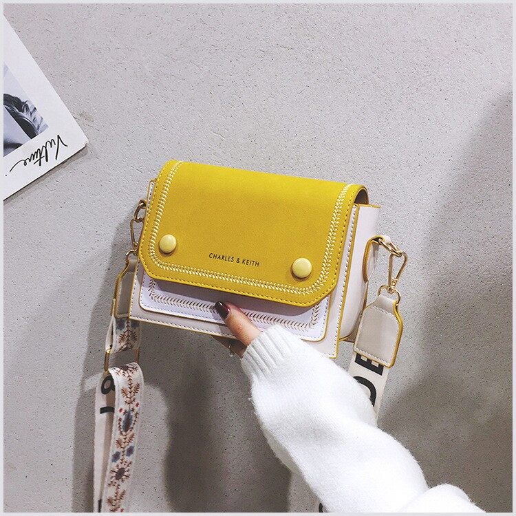 charles and keith yellow bolsa
