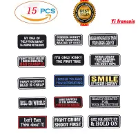 15 Pieces Black White English Alphabet Embroidery Patches For Clothing Diy Stripes Written Words Sticker Clothes Letters Iron On Badges Lazada Ph