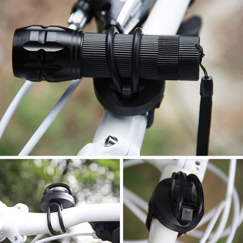 360° Cycling Bike Bicycle Front Light Holder LED Flashlight Torch Mount Bracket