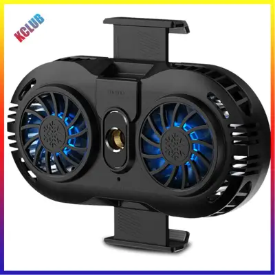 Portable Mobile Phone Cooler Radiator Dual Fan Gaming Smartphone Cooling Pad 100.8x50.8x17.7mm