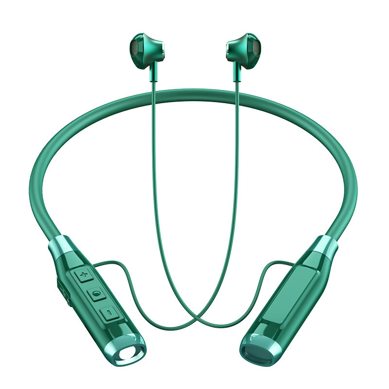 Wireless Headphones Bluetooth 5.2 Earbuds for IOS Xiaomi Samsung Night Running Waterproof Neckband Headphones with Light