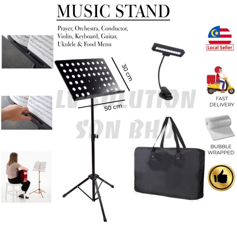Msia Ready Stock🔥 BIG Quran Stand Berkualiti Duty Music Stand for Orchestra, Conductor, Violin, Guitar, Food Menu Stand Malaysia