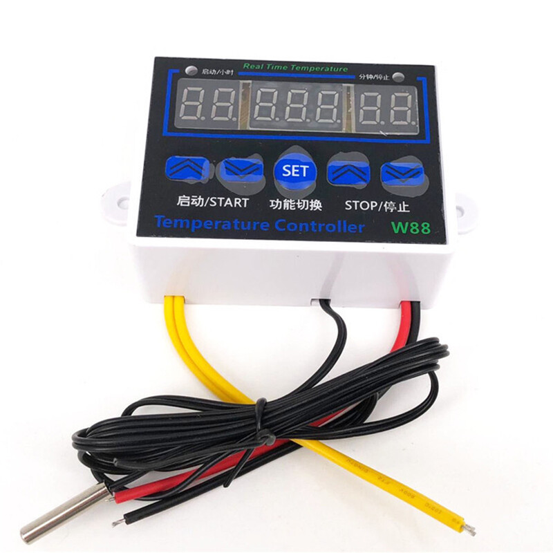 W1411 W88 12V/220V 10A Digital LED Temperature Controller with Sensor Thermostat Control Switch