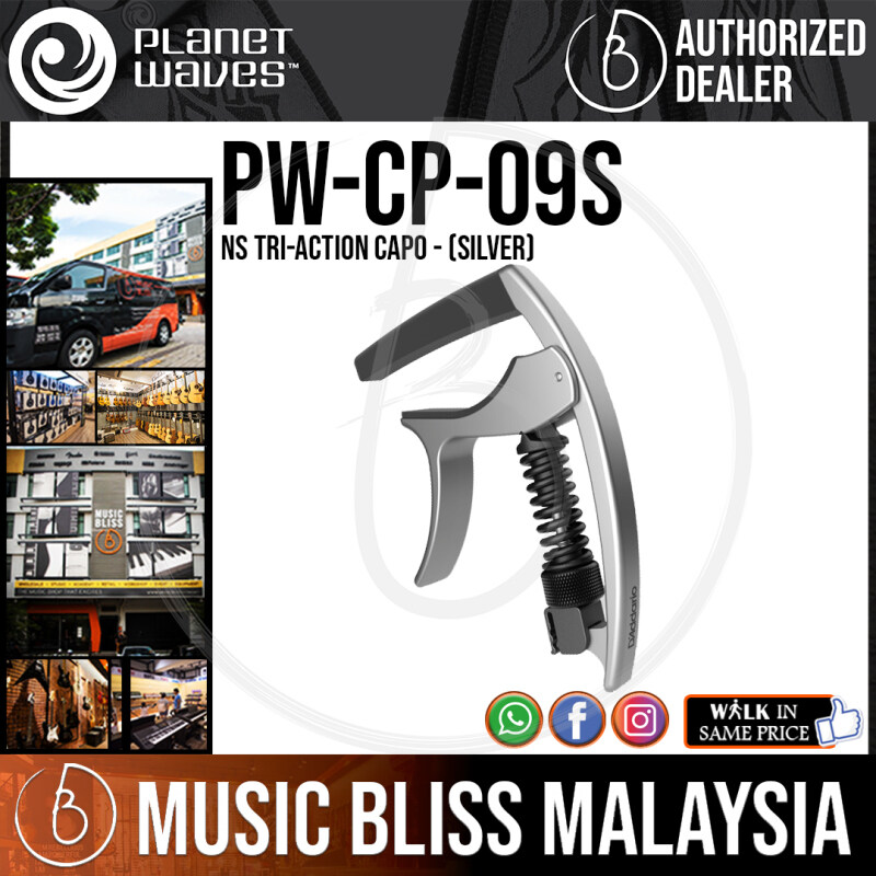 Planet Waves PW-CP-09S NS Tri-Action Capo - Silver (PWCP09S) Malaysia