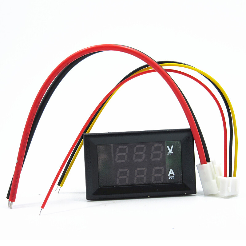 Vôn Kế DC 0-100V 10A 50A 100A LED Hiển Thị Thời Gian Kép Ampe Kế DC Vôn Kế Kỹ Thuật Số Ampe Kế