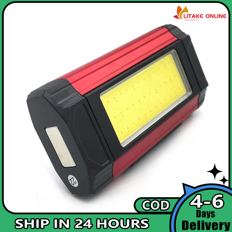 Bicycle Front Light Usb Rechargeable Dual Light Source Flashlight Torch Outdoor Camping Tent Lantern With Magnet Hook