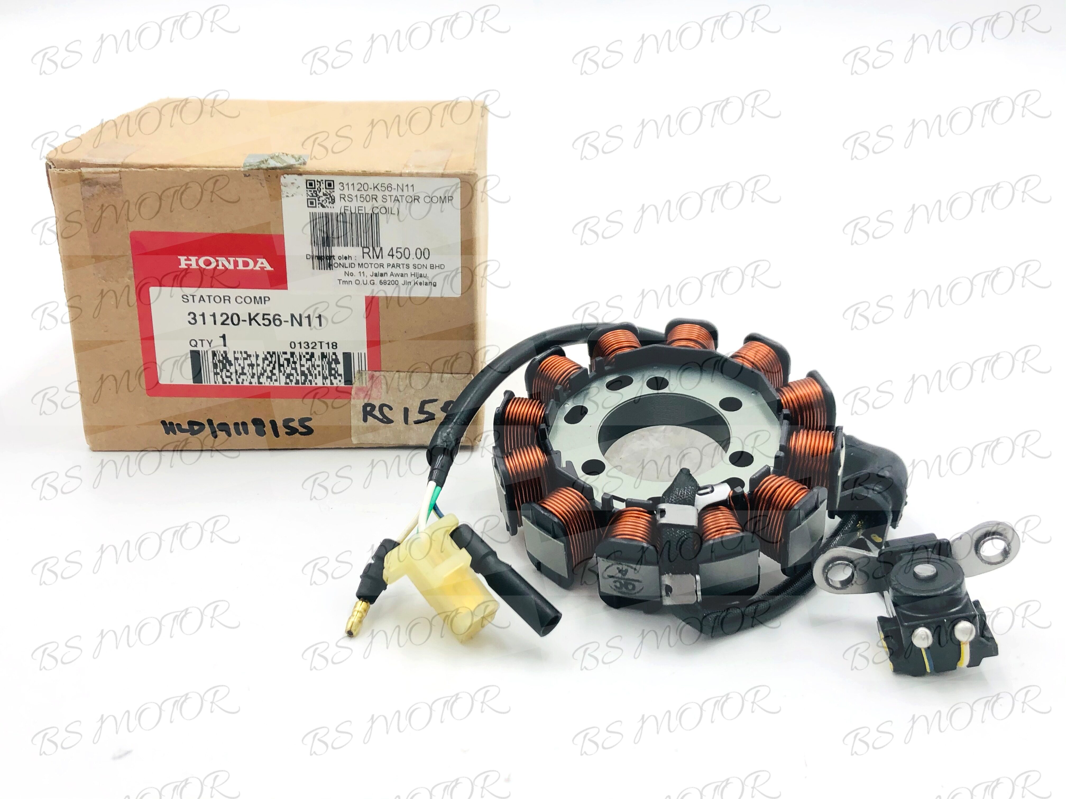ORIGINAL HONDA RS150 STATOR ASSY FIELD COIL FUEL COIL COIL Lazada