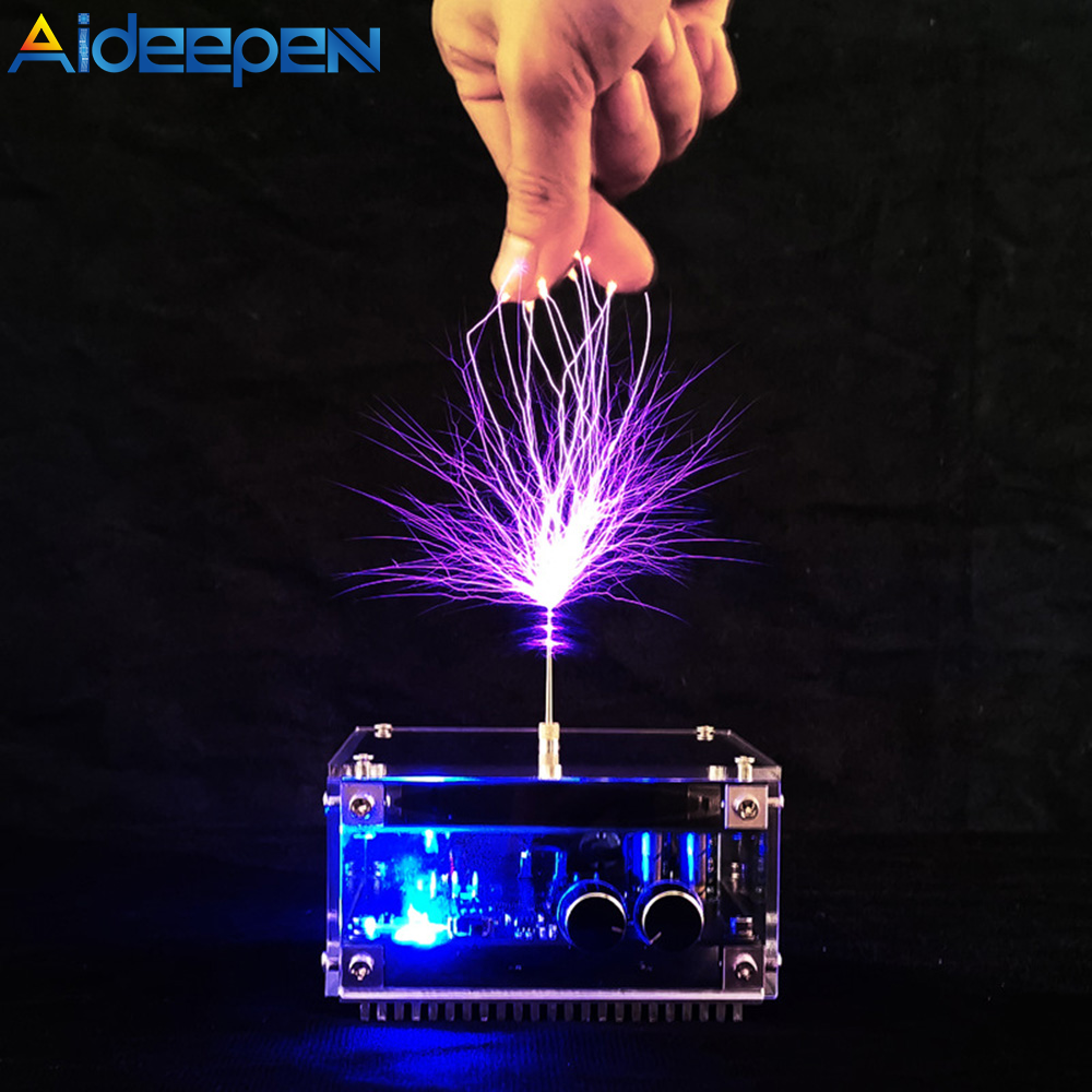 Aideepen BT Music Tesla Coil Module High Frequency Voltage Generator Pulse Test Scientific Experiments Electronics DIY Kits
