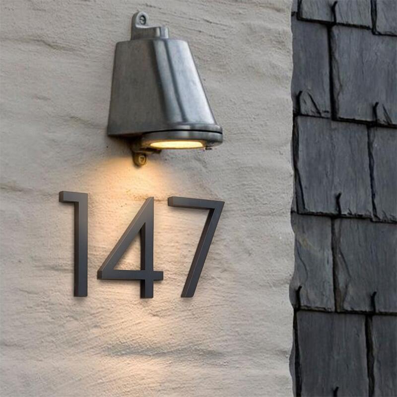 Building Signage Outdoor Address Plate, Outdoor House Numbers Modern