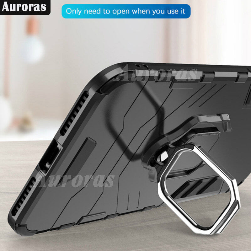 For Samsung Galaxy A15 Case Silicone Armor Metal Ring Stand Case Armor Back Protective Shockproof Hard Dual Layer for Galaxy A15 Cover