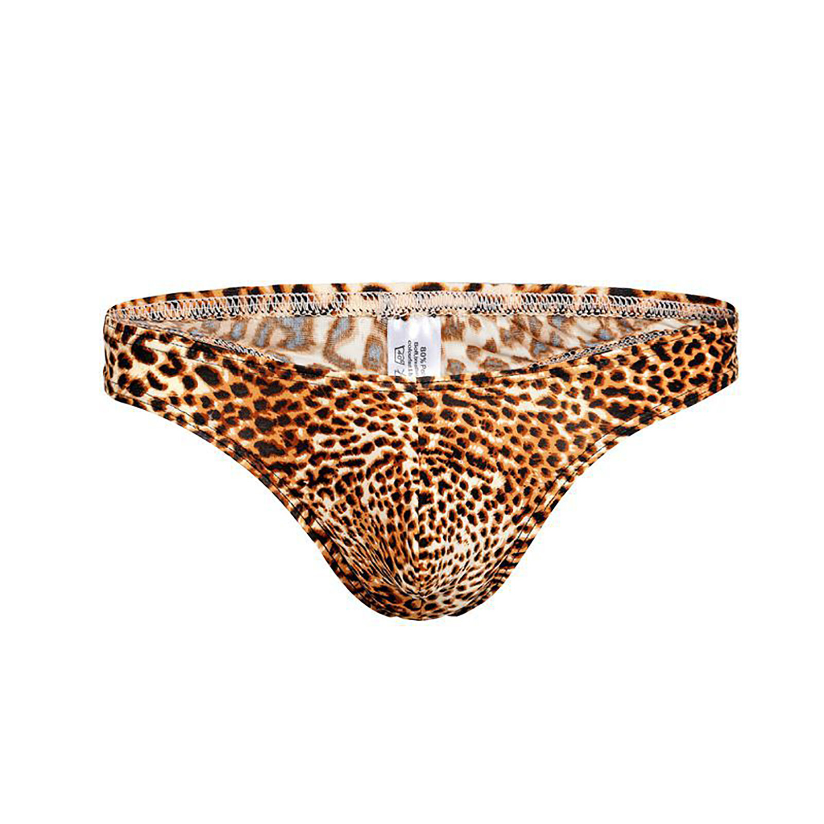 Wenchengbo® Underwear Leopard Print Breathable Men T Shape Underpants Thongs for Daily Life