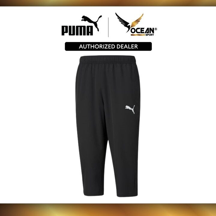 Puma Men's Active Woven 3/4 Pants Casual Long Sport Pants (Black - Main Image