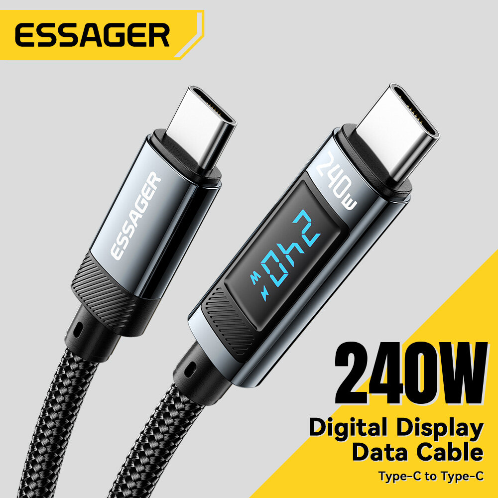 Essager pd 240w type c to type c cable super fast charging 5a quick charge pd 3.1 type c cable for iphone 15 xiaomi redmi huawei mate 60 pro oneplus samsung honor oppo viv