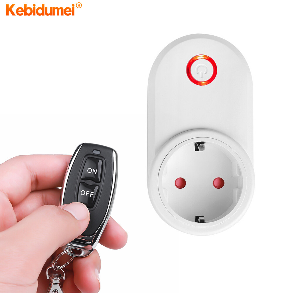 Kebidumei Ổ Cắm Công Tắc Điều Khiển Từ Xa Không Dây 433Mhz Ổ Cắm Công Tắc Ổ Cắm Thông Minh Đa Năng 220V 15A Thông Dụng