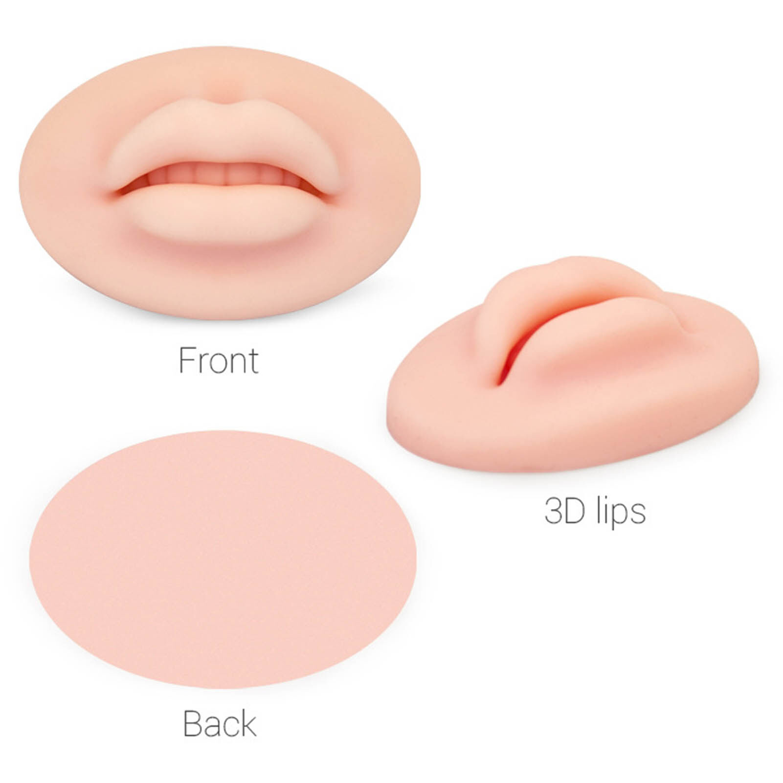 ship Simulation Lip Three-dimensional High Simulation Reusable Q-bounce Smooth Bottom Tattoo Practice Easy to Color Tattoo Silicone Lip Mold for Beginner Training Functional Silicone Lip