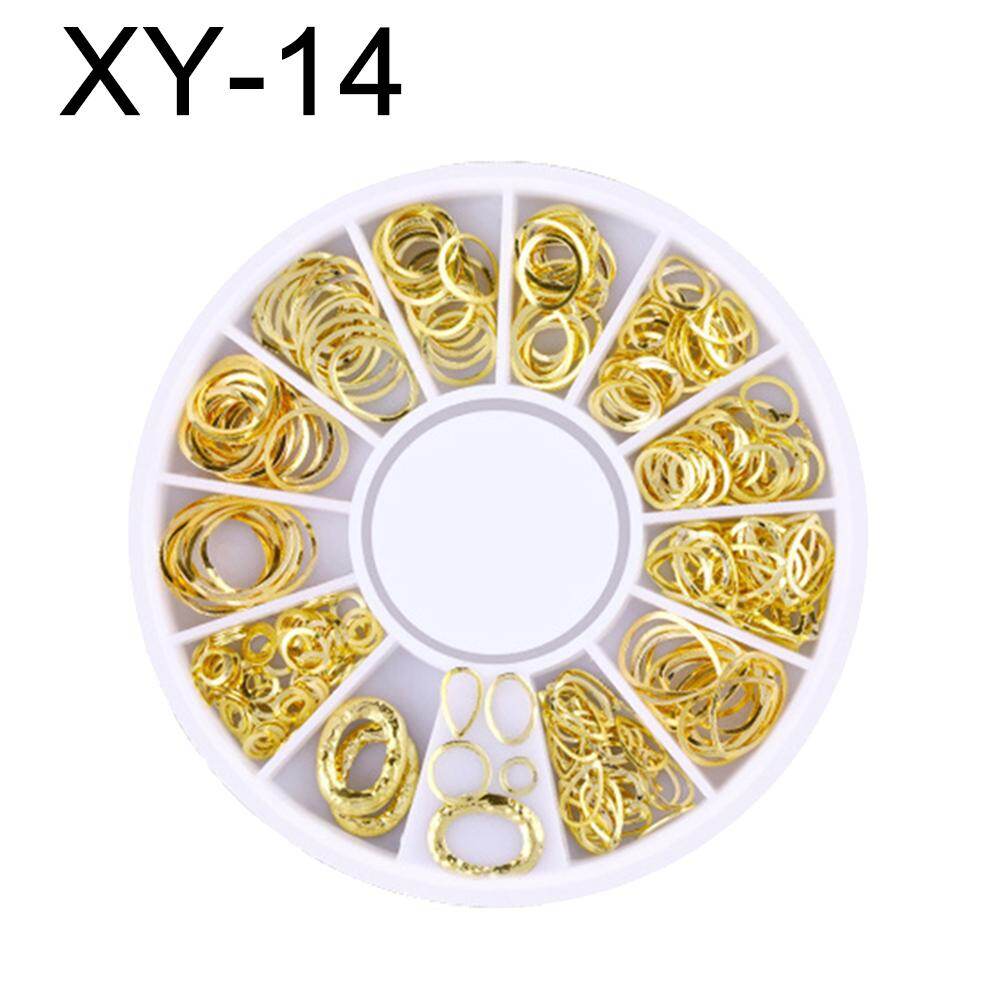 3D Metallic Metal Rivet Heart Moon Star Nail Tips Decorations Manicure Tools