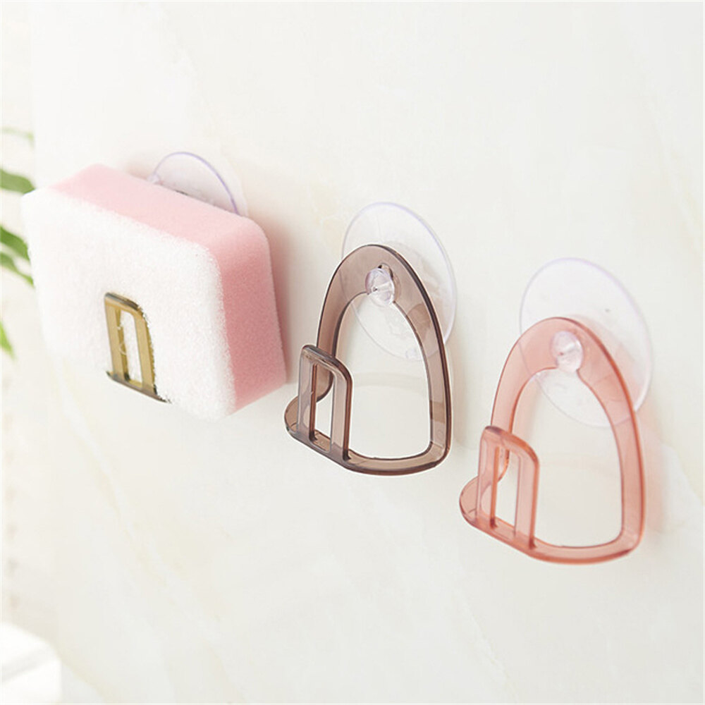 zakka COD Kitchen Sink Drain Rack Plastic Suction Cup Sponge Holder Sponge Storage Rack Sink Stand Holder Organizer Kitchen Accessories