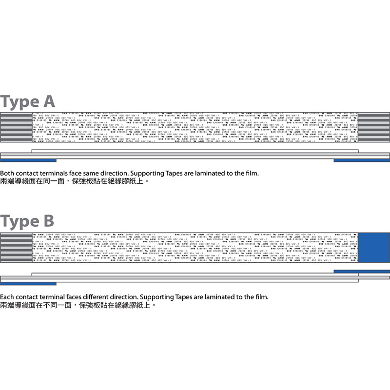 1pcs,0.5mm Pitch 40Pin Type-B Flexible Flat Cable FFC FPC Wire 20cm 200mm
