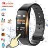 Smart Bracelet หน้าจอทัชสกรีนแบบ IP67 กีฬาวิ่งกันน้ำ นาฬิกาสมาร์ท Pedometer โหมดกีฬา ฟิตเนส นาฬิกาอัจฉริยะวัดชีพจรวัดหัวใจ สายซิลิโคน
