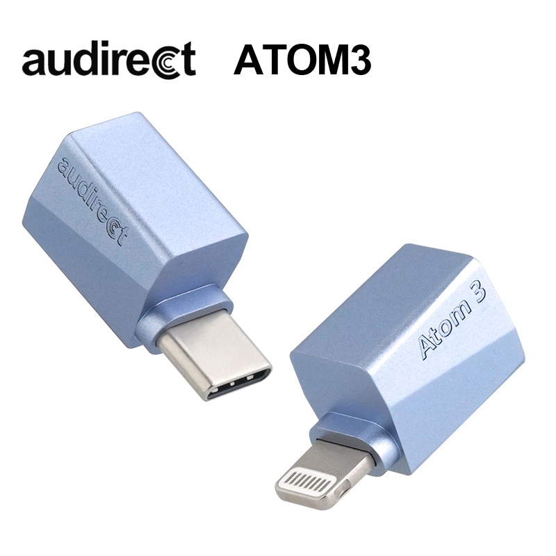 Audirect ATOM3 Portable DAC/AMP ESS9280 AC Pro Headphone Amplifier Atom 3 DSD512 3.5mm SE Output USB Type C/Light-ning Input