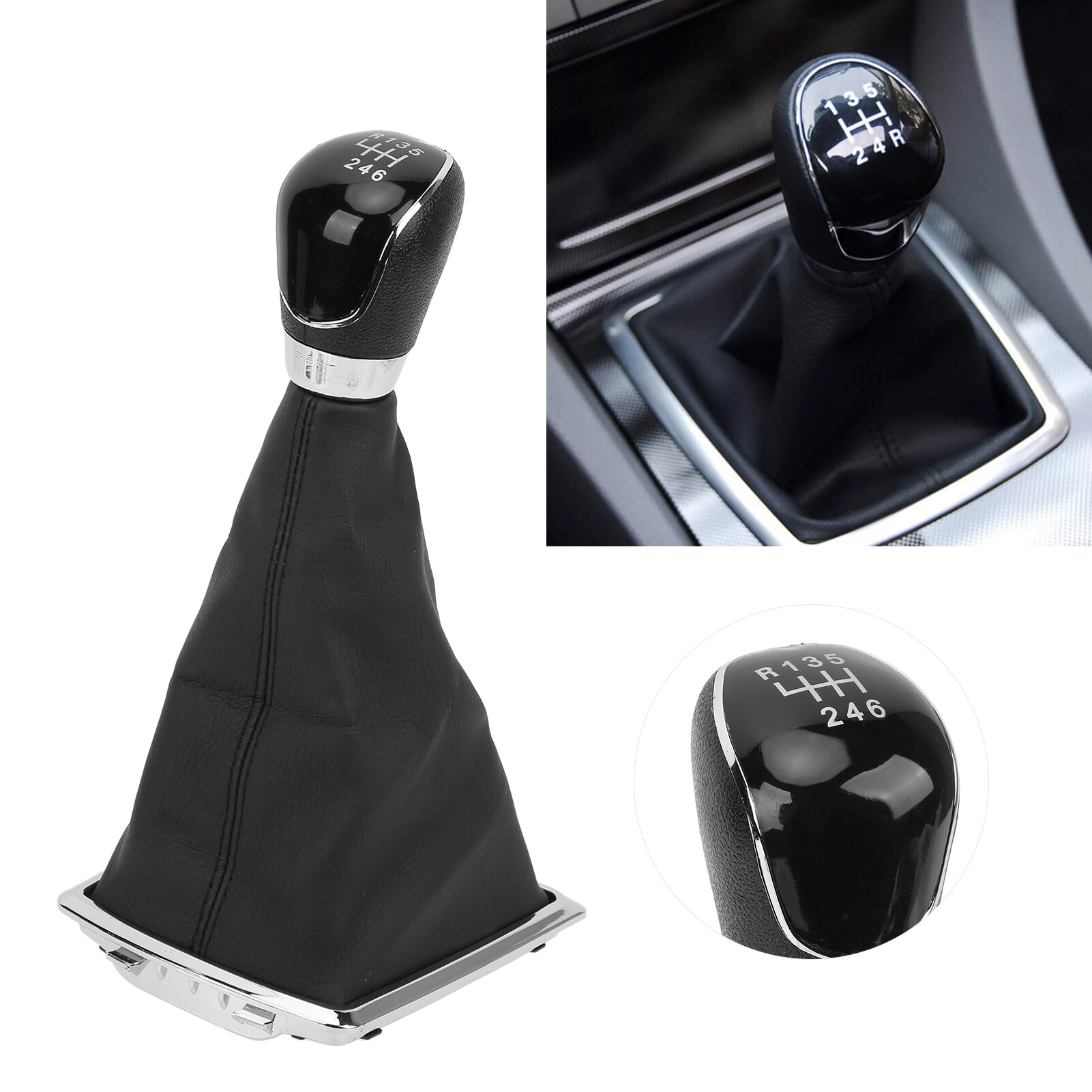 Gear Shift Dust Cover Gearshift Stick Boot Black Replacement for Ford Focus MK2 2005‑2011 for Automobiles