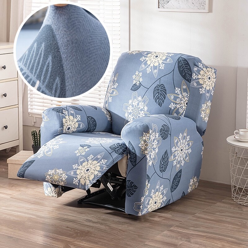 Đàn hồi có thể ngả Bọc ghế sofa đàn hồi thiết kế xẻ thư giãn Tấm phủ ghế sofa rắn phòng chờ ghế bành bao gồm với túi bên 4 cái/bộ