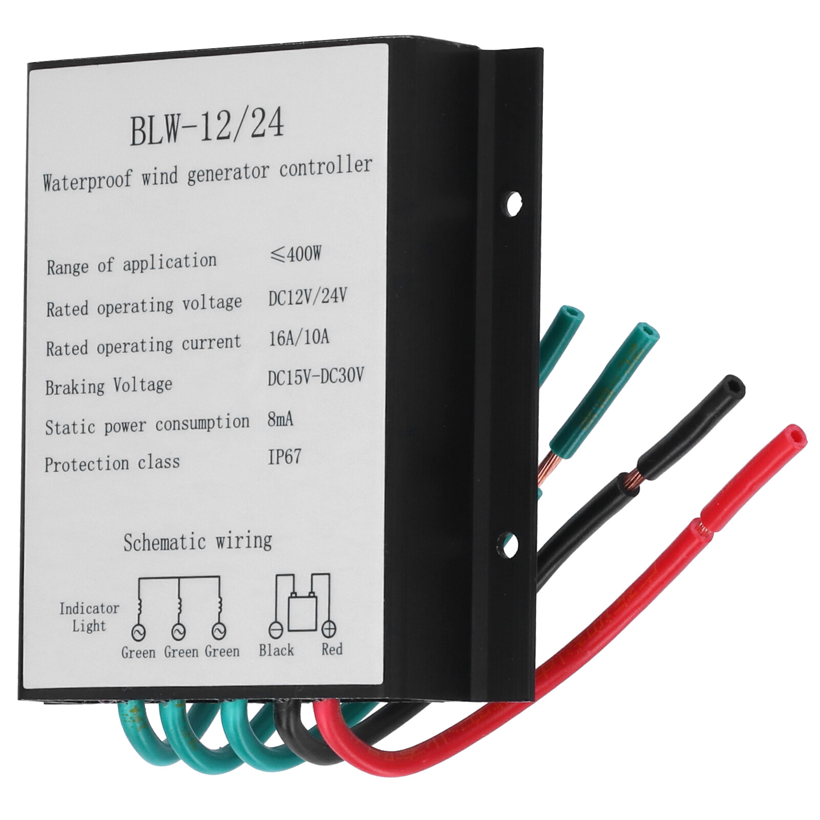 chasoee【kho hiện tại】FO5 12/24V 400W Bộ Điều Khiển Tuabin Máy Phát Điện Gió Bộ Điều Chỉnh Sạc Pin Chống Nước
