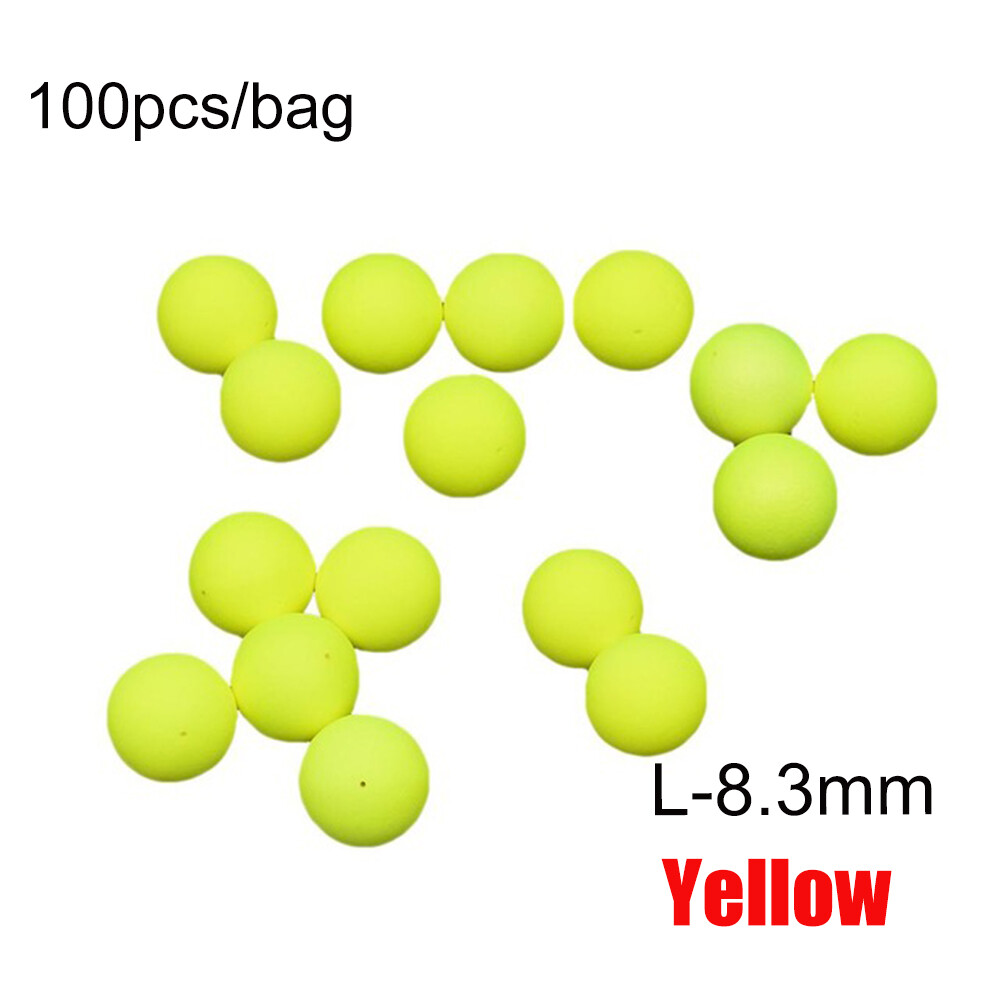 100PCS High Quality Rig Rigging Material Night Stoppers Foam Floats Ball Bottom Fishing Floats Beads Beans