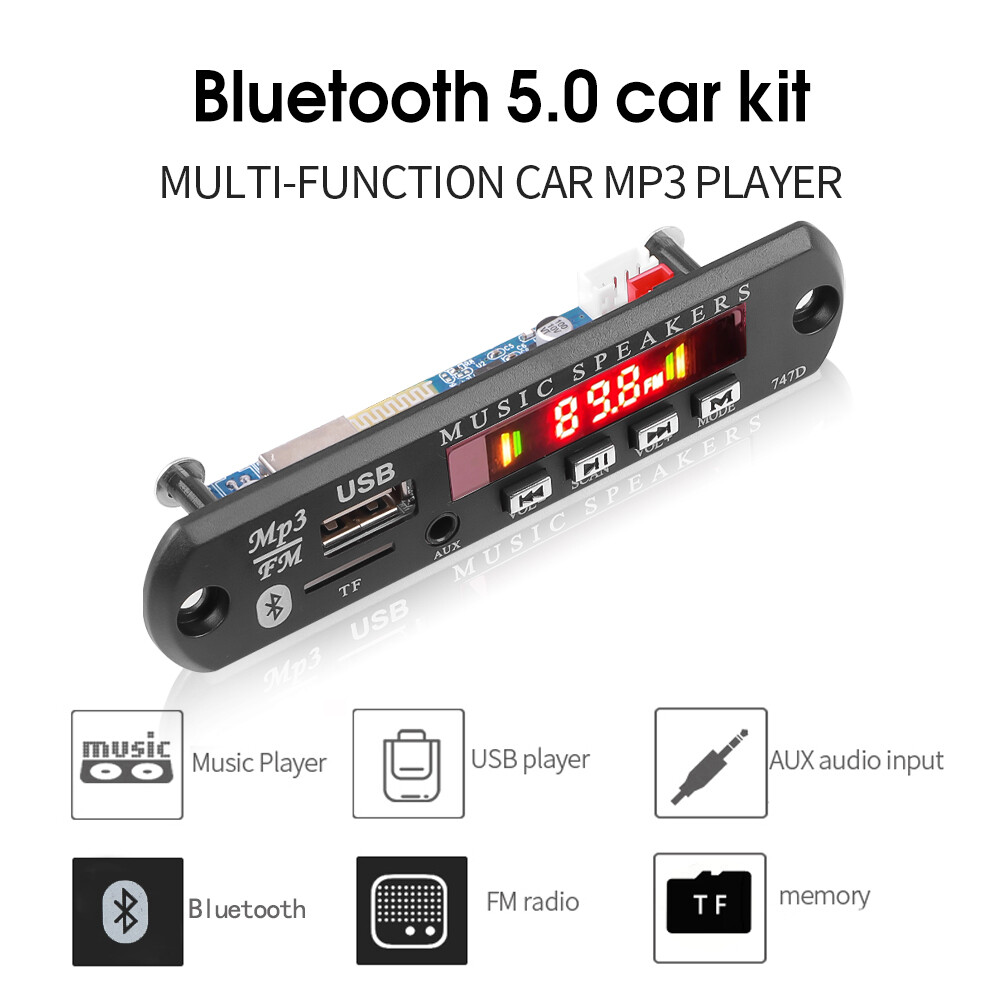 Bo Mạch Giải Mã MP3 WMA DC 5V 12V Bộ Giải Mã MP3 Bluetooth Không Dây Mô-đun Âm Thanh USB Đài Phát Thanh TF Với Điều Khiển Từ Xa Cho Loa Xe Hơi