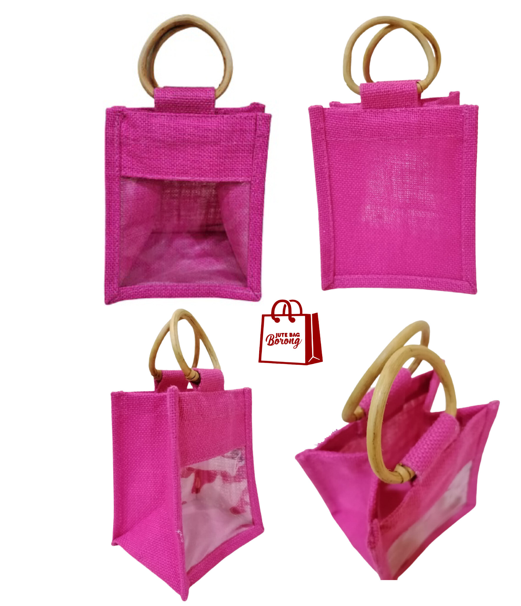 Wedding Door Gift Transparent Mini Jute Bag Wholesale Gift Pack