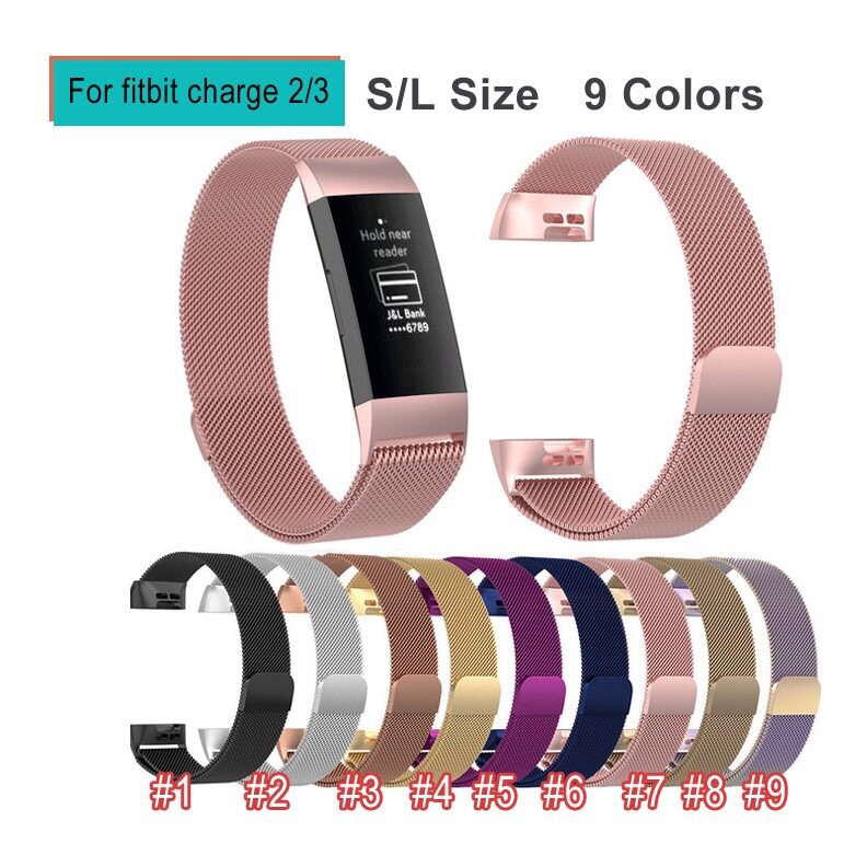 10 Pieces Multicolored for sale online GHIJKL Unisex Silicone Sports Band for Fitbit Charge 2 Size S 