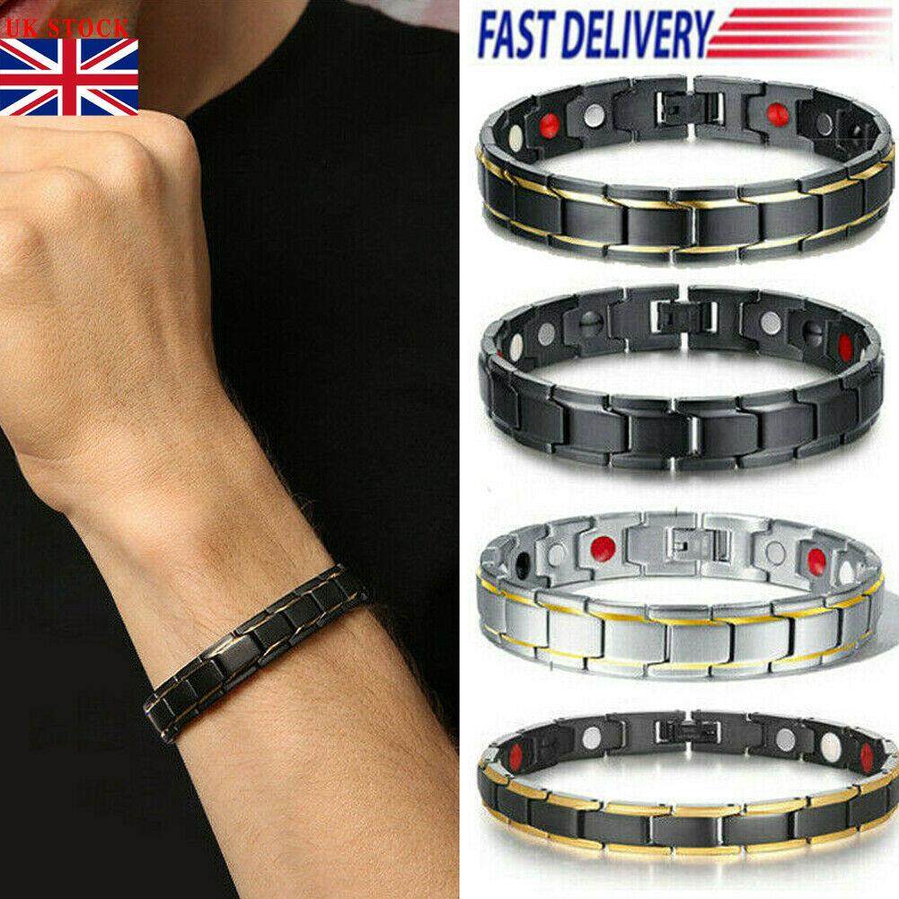 Therapeutic Energy Healing Bracelet Stainless Steel Magnetic Therapy Bracelet