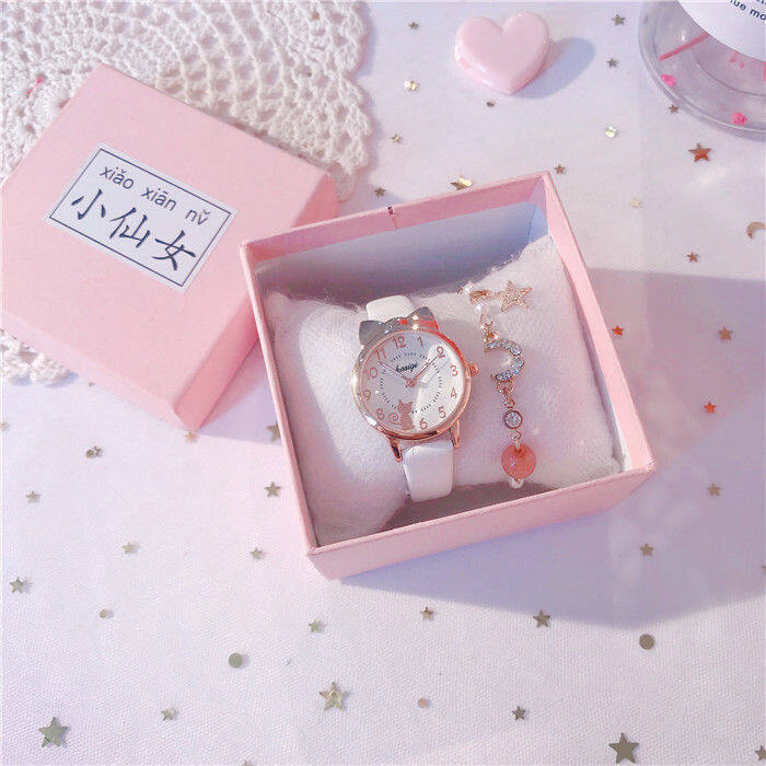Children's Korean Girl's Quartz Watch Waterproof and Primary and Middle School Student's Watch