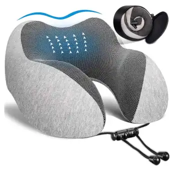 Pure Memory Foam Neck Pillow Soft Breathable Cotton Cover