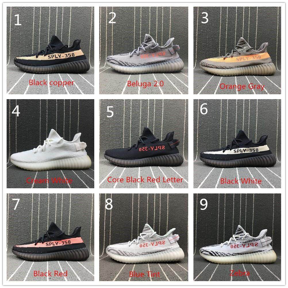 9 Warna Adidas Yeezy Sply 350 V2 Meningkatkan Zebra Uv Lampu Pria Wo