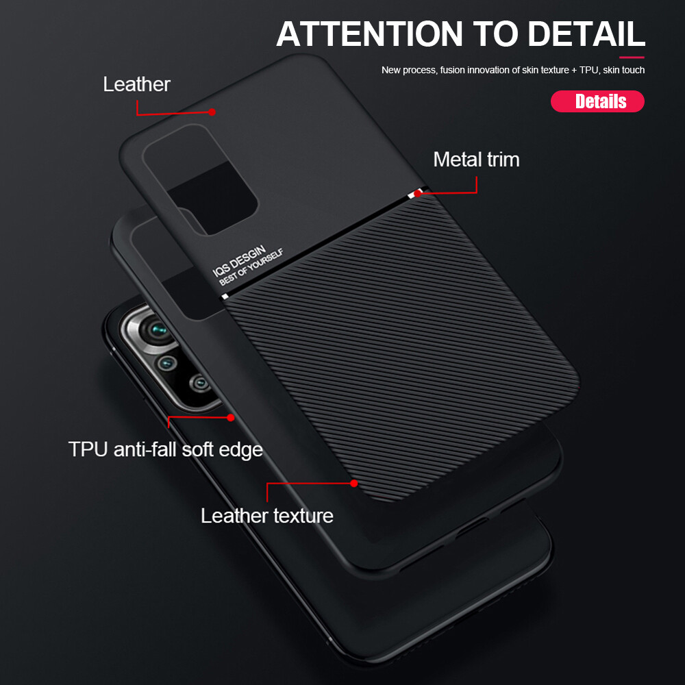 Xiaomi Redmi Note 10 Pro Matte PU Soft Silicone Frame Case For Redmi Note 10 Pro 10s Luxury Case on Xiaomi Redmi Note10 Car Holder Magnet Back Cover Shell Coque