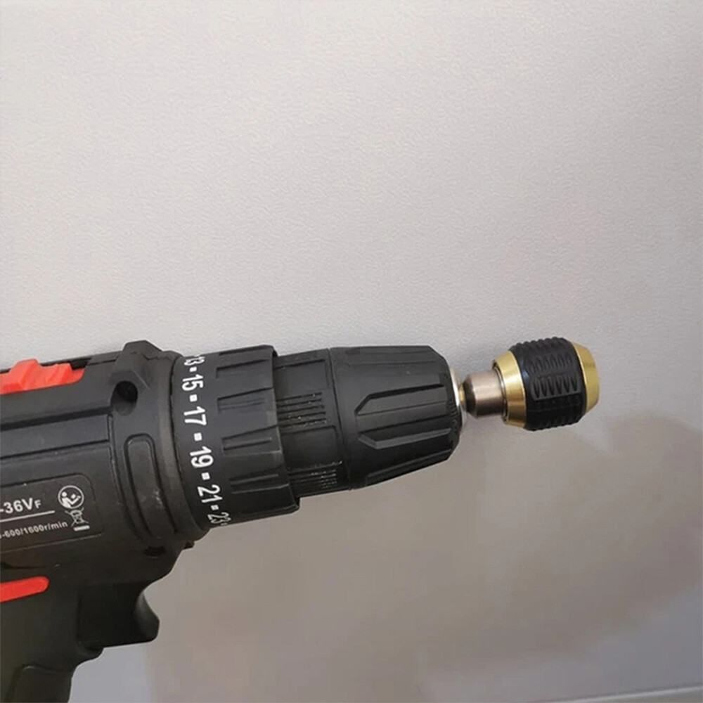 60mm Keyless Drill Chuck Screwdriver Impact Driver Adaptor 1/4 Inch Hex Shank Drill Bit Tool Quick Change Convertor Adapter Tools