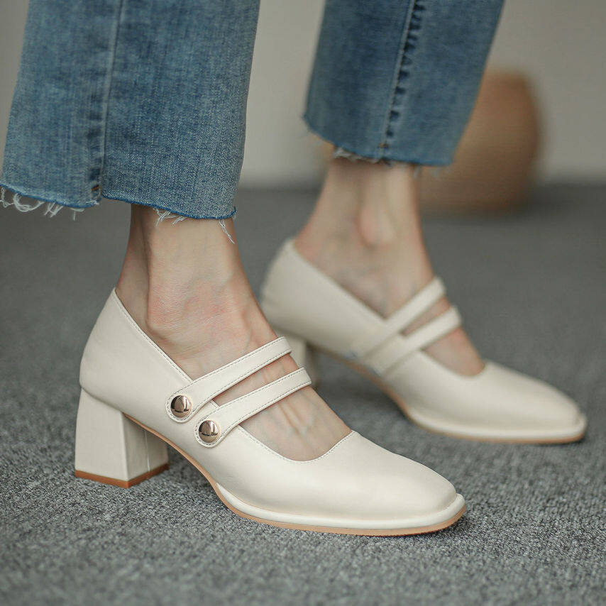 Vintage Mary Janes Giày Cao Gót Nữ Giày Nữ Giày Nữ Giày Đi Học Giày Búp Bê Cho Nữ Giày Đế Bằng Ba Lê Cho Nữ Giảm Giá 090104 giá rẻ