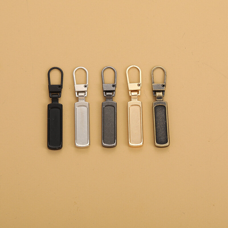 Easy To Use Electroplating Process Not Easy To Loosen Removable Zipper Head Pulling Accessories Metal Zipper Head