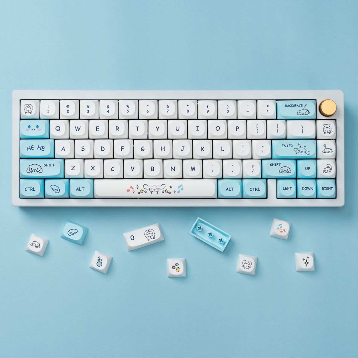 Cinnamoroll Keycaps PBT Dye-sub MA/MOA Profile Keycap Custom Keycaps