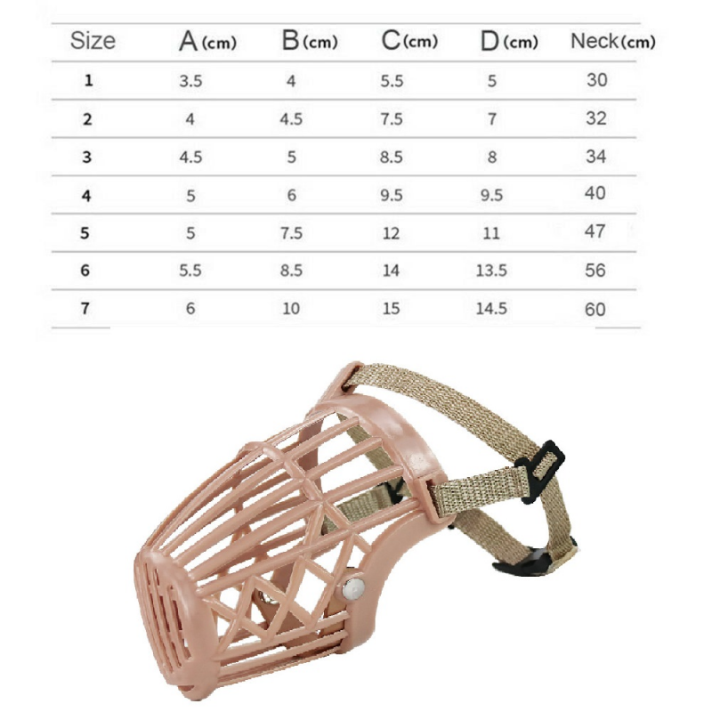 Pet Dog Breathable Mouth Cover Adjustable Muzzle Paws Diary Pet Dog Muzzles Mouth Belt Mask Adjustable Breathable Comfortable Pet Supplies Healthy Plastic Basket Anti-Bite Protection Cover Pet Puppy