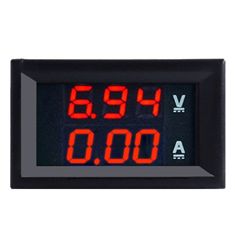 💖best buyle dc 0-100v 10a digital voltmeter ammeter dual display voltage detector current meter panel amp volt gauge 0.28quot; red blue led