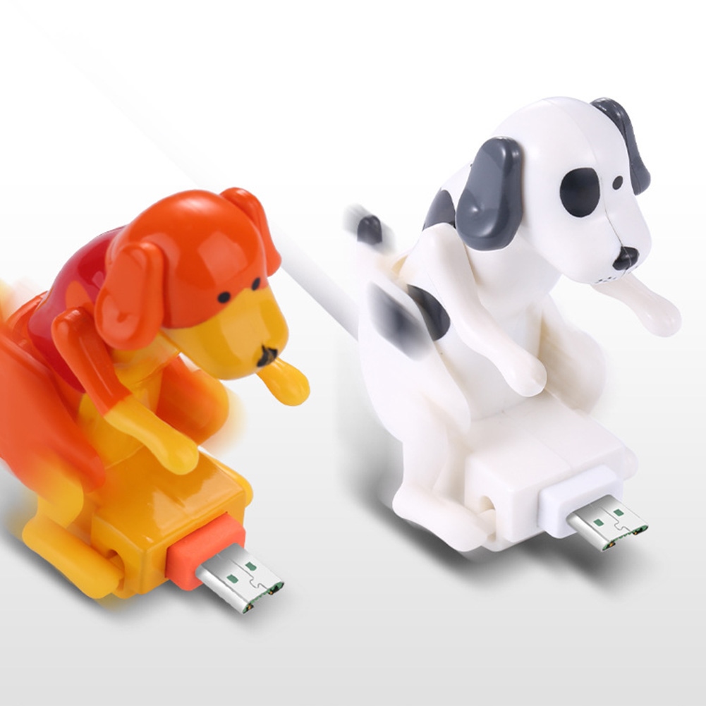 {hot} Funny Humping Dog Fast Charger Cable Data Cable For iPhone Android Mobile Phone Charger Line Prank Gifts Decompression toys