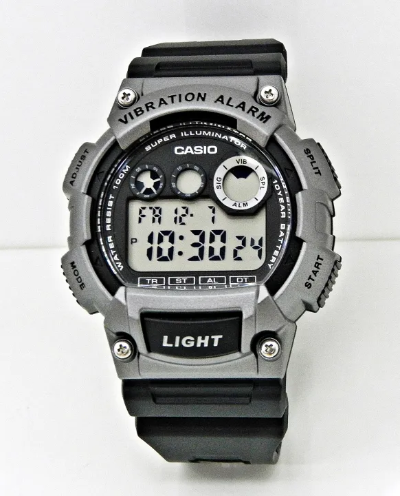 casio men's vibration alarm watch