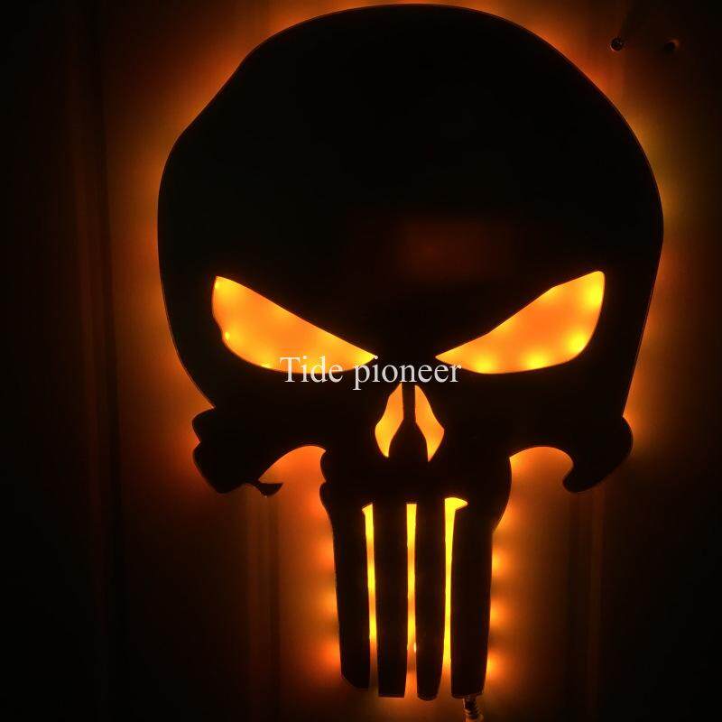 Triều tiên phong Punisher MirrorLight LED Điều Khiển từ xa Nhiều Màu Sắc Màu Đầm Gương Đèn Tường Trang Trí Đèn Ngủ